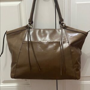 HOBO Glossy Tan Leather Tote
